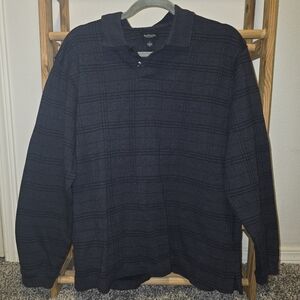 Van Heusen Dark Gray Knit Sweater Men's Large